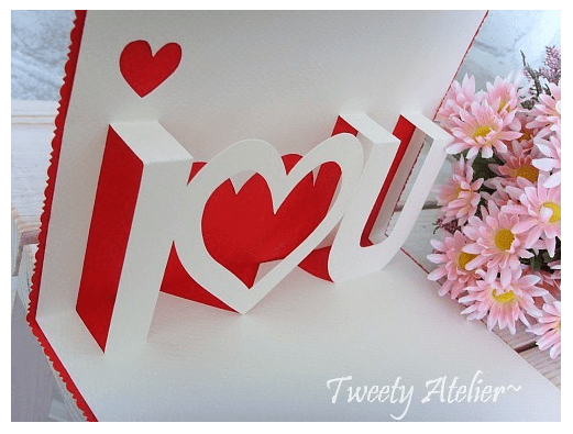 Pop up card tutorial Valentines day