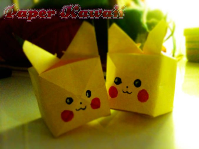 Pikachu Origami Cube Cute Pokemon Paper Kawaii