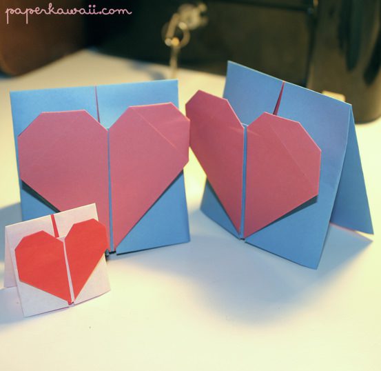 valentines origami kawaii heart day cute origami cute card