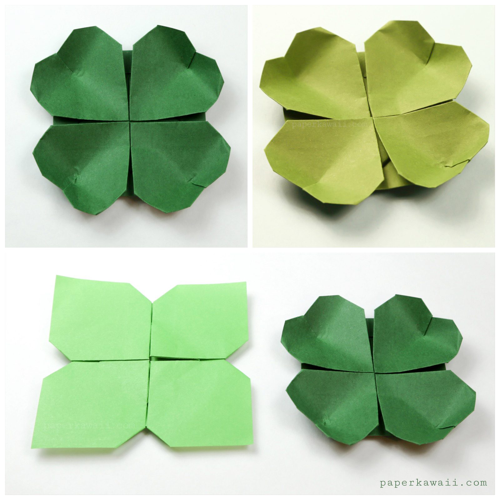 origami shamrock instructions