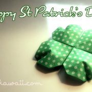 Origami Shamrock for St Patrick's Day