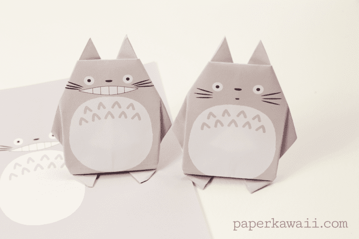 Origami Totoro Tutorial Paper Kawaii 03