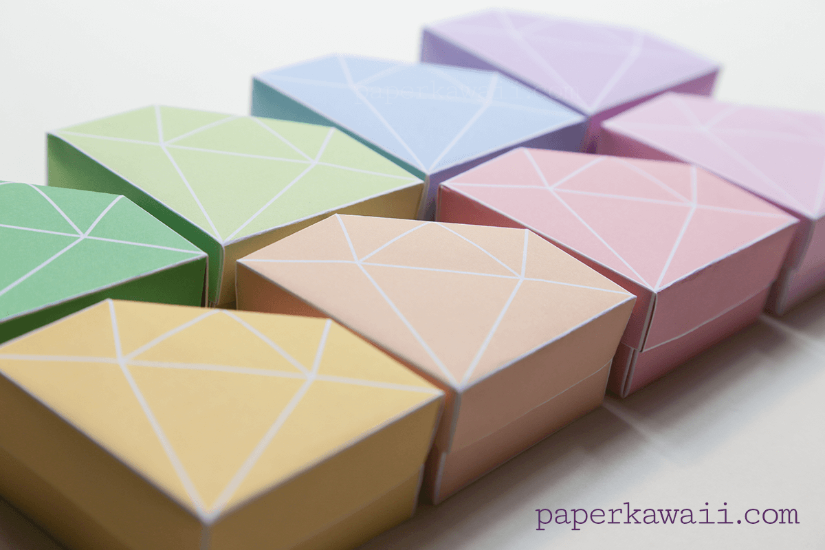 Origami Gem Crystal Box Paper Kawaii 04