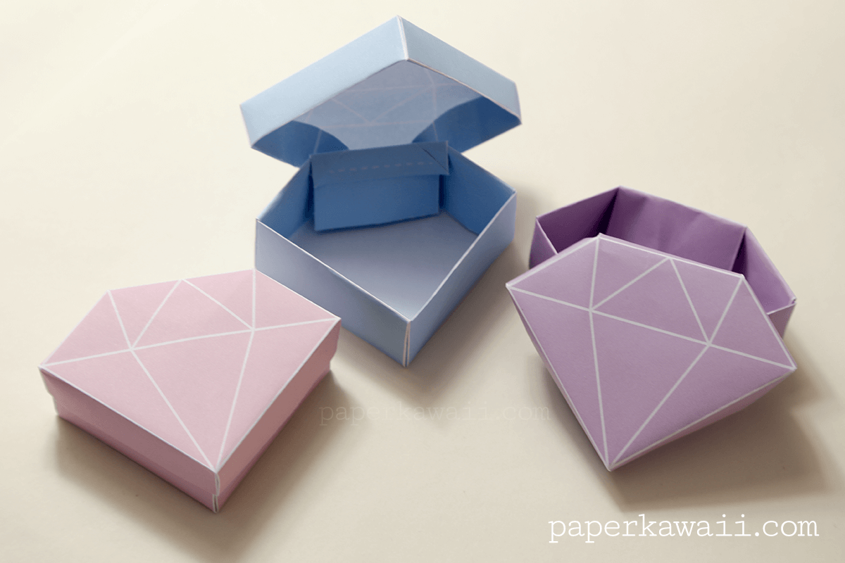 Origami Gem Crystal Box Paper Kawaii 05
