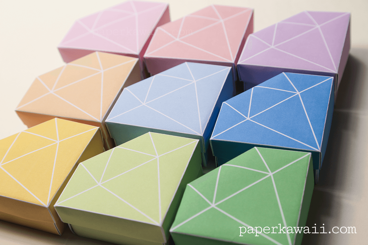 Origami Gem Crystal Box Paper Kawaii 07