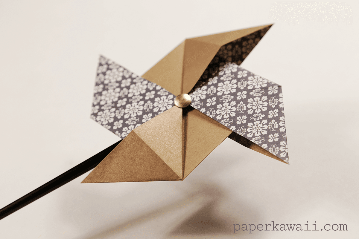 Traditional Origami Pinwheel Video Tutorial #origami #pinwheel #traditional #diy #crafts