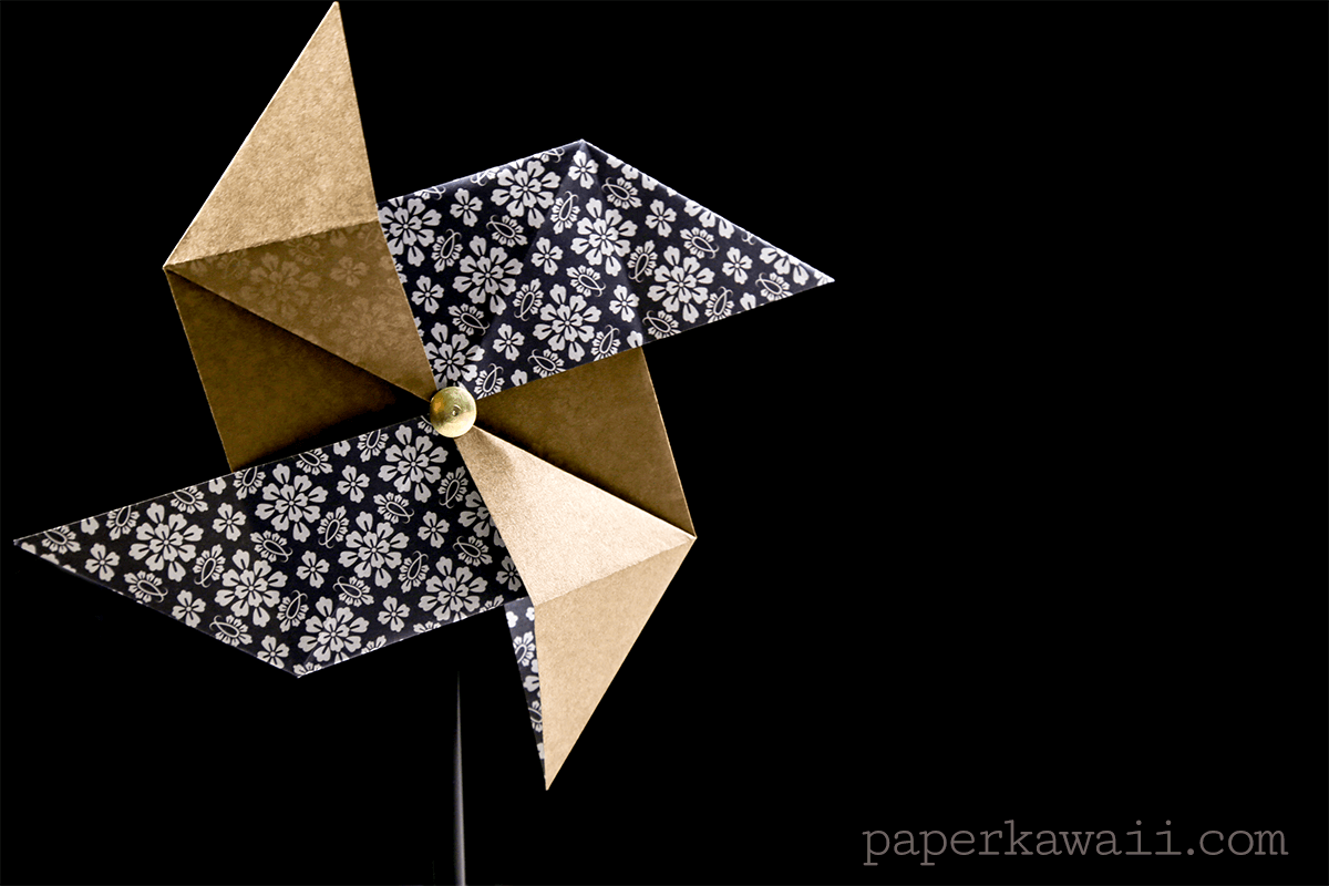 Traditional Origami Pinwheel Video Tutorial #origami #pinwheel #traditional #diy #crafts