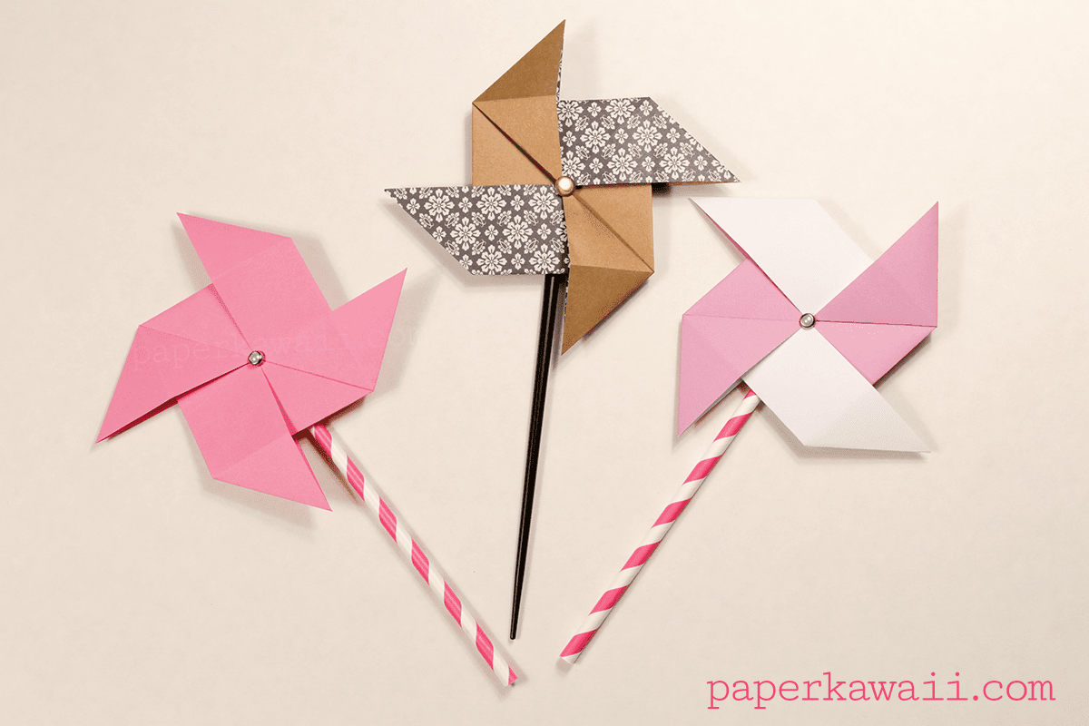 Traditional Origami Pinwheel Video Tutorial #origami #pinwheel #traditional #diy #crafts