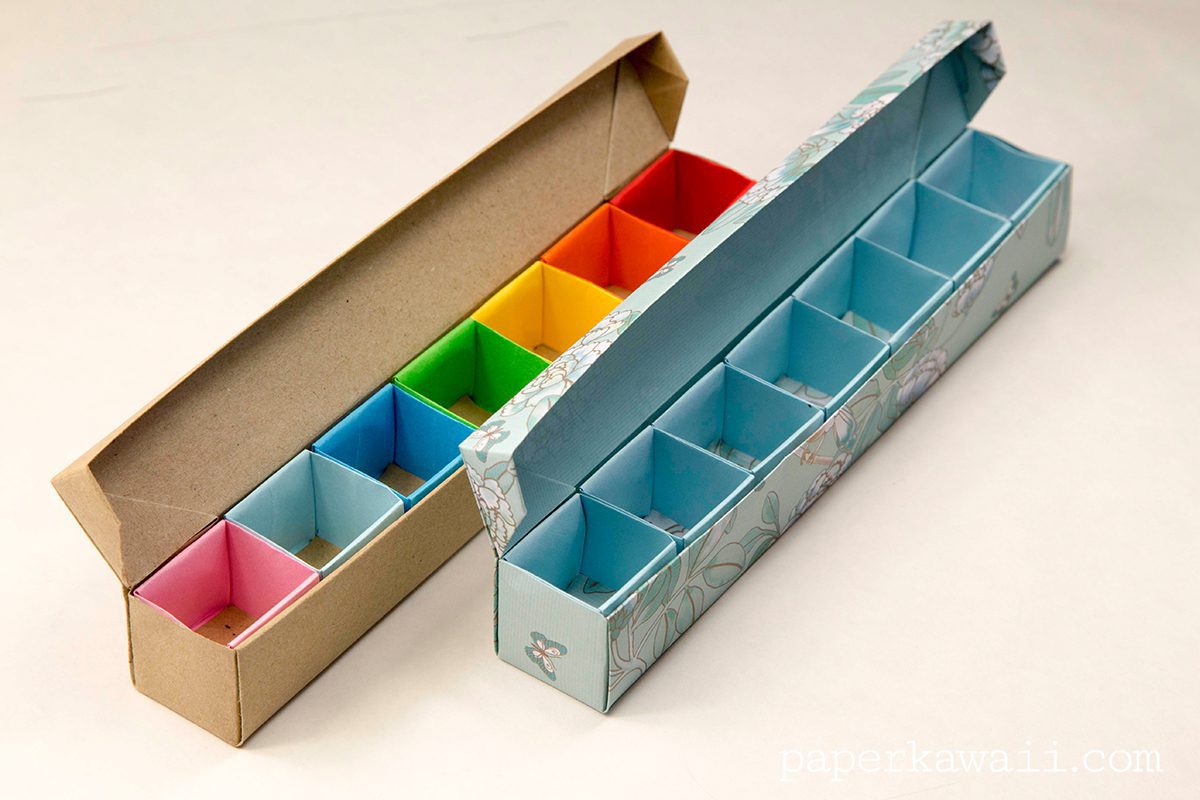 Origami Pill Box / Organizer Video Tutorial #origami #pillbox #box #origamibox #tutorial #instructions #diy