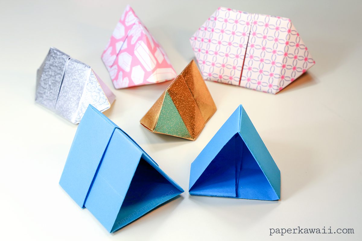 origami bipyramid gift box tutorial #origami #bipyramid #dipyramid #crafts #diy