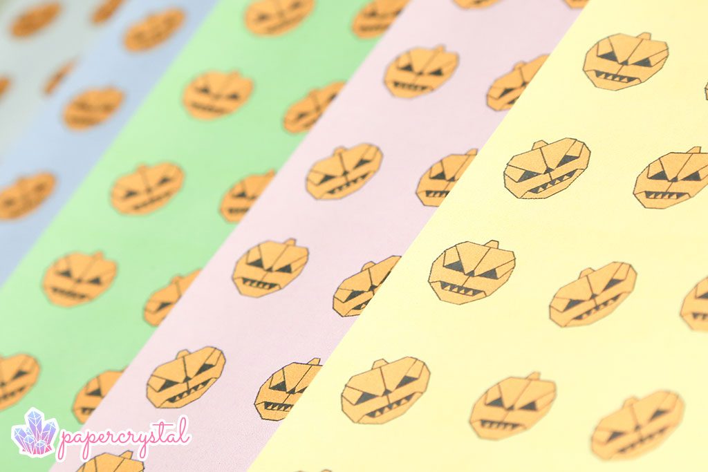 halloween origami pumpkin pattern - free printable origami paper.