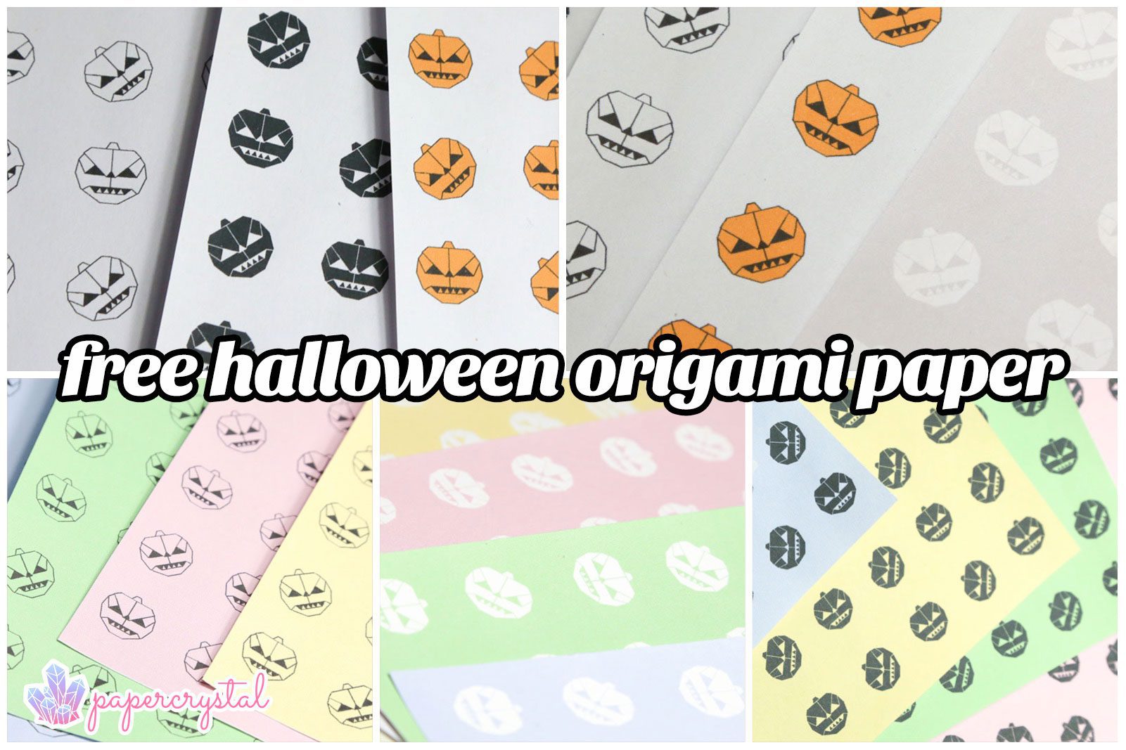 Halloween Origami Pumpkin Pattern 07