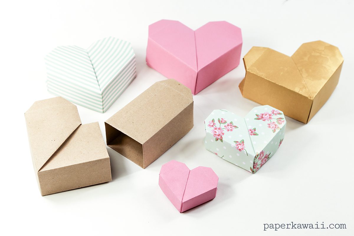 origami heart box instructions #diy #origami #cute #box #crafts