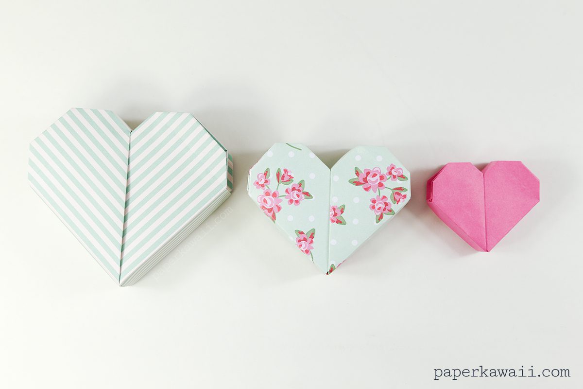 origami heart box instructions #diy #origami #cute #box #crafts