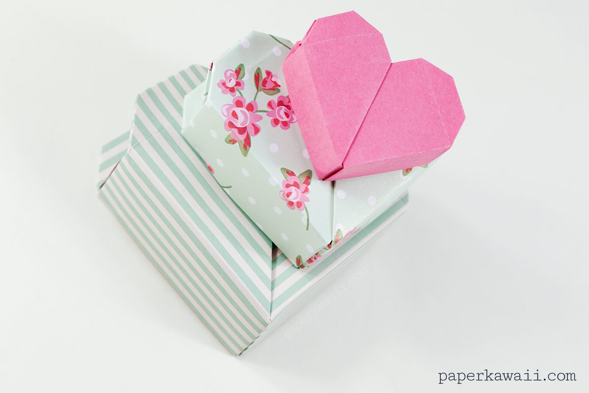 origami heart box instructions #diy #origami #cute #box #crafts