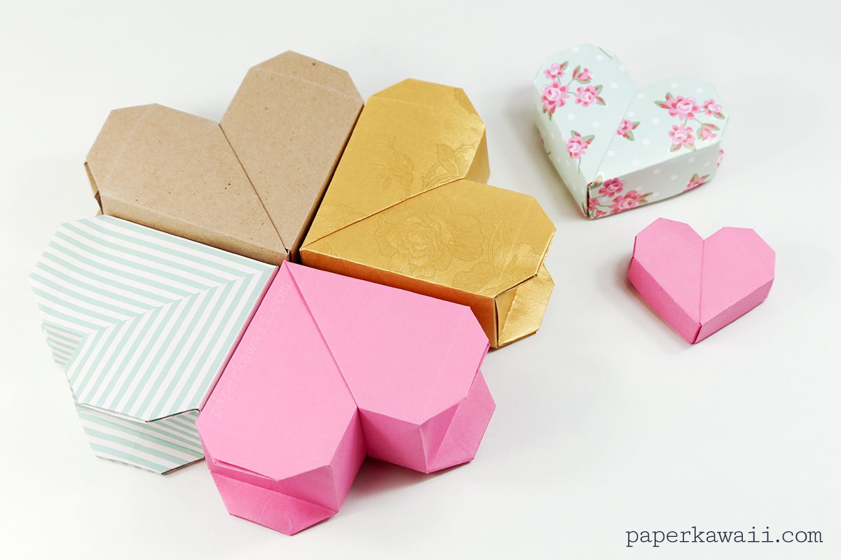 origami heart box instructions #diy #origami #cute #box #crafts