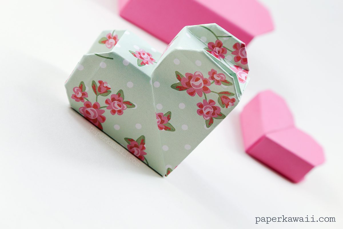 origami heart box instructions #diy #origami #cute #box #crafts