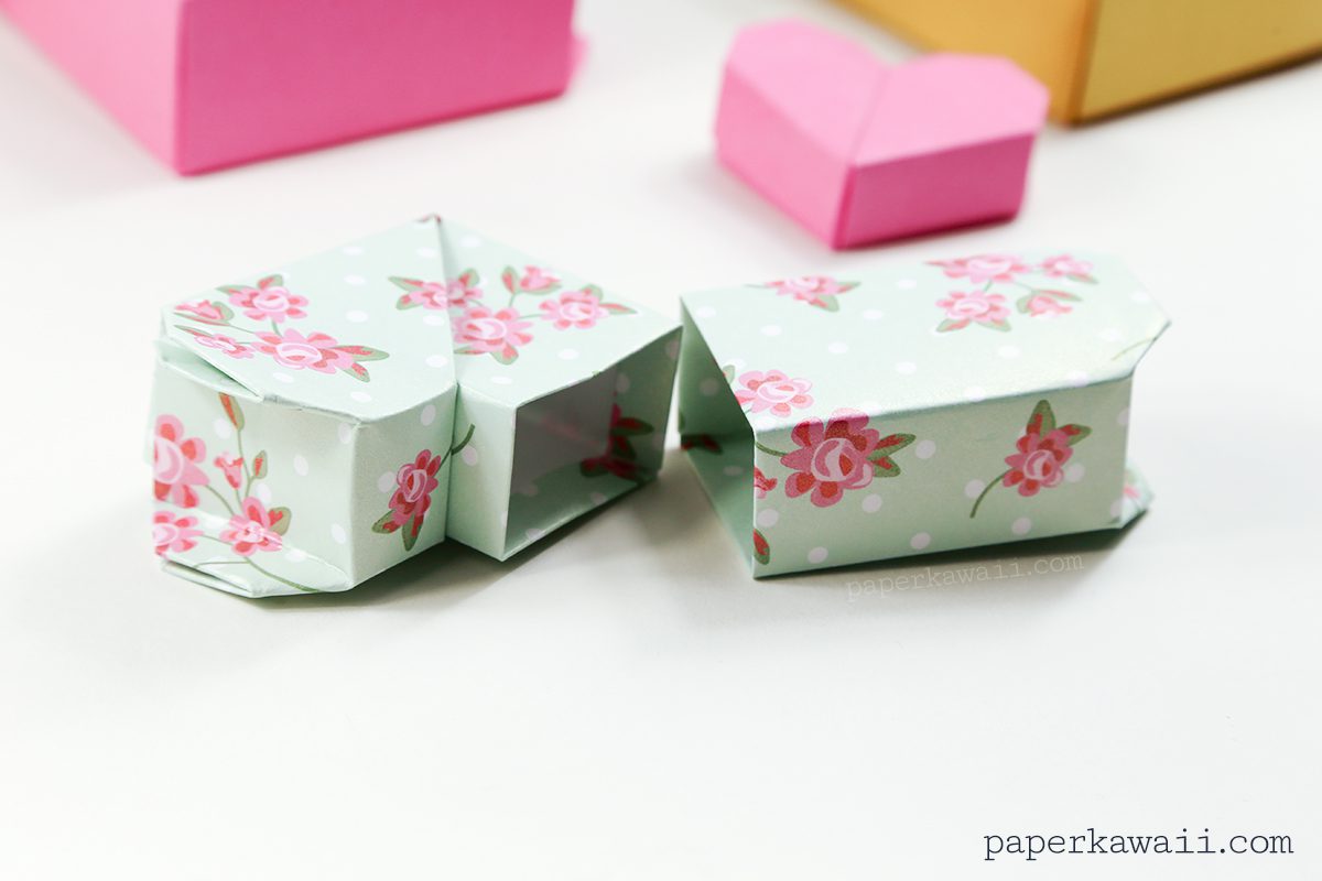 origami heart box instructions #diy #origami #cute #box #crafts