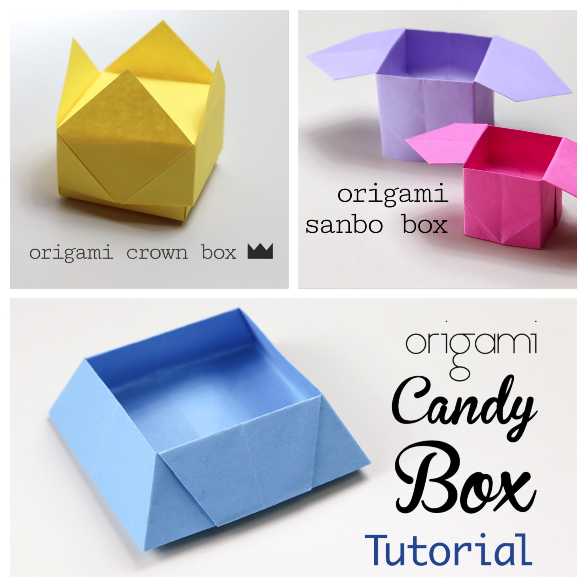 3 Easy Origami Boxes - Photo Instructions | #origami #paperkawaii #diy #paperfolding #cute #kawaii #traditionalorigami #easyorigami #box #phototutorial - Here are three little origami boxes, all three are traditional models, I have made photo tutorials for each one, these boxes are all unique of each other, and all are very simple to make. 