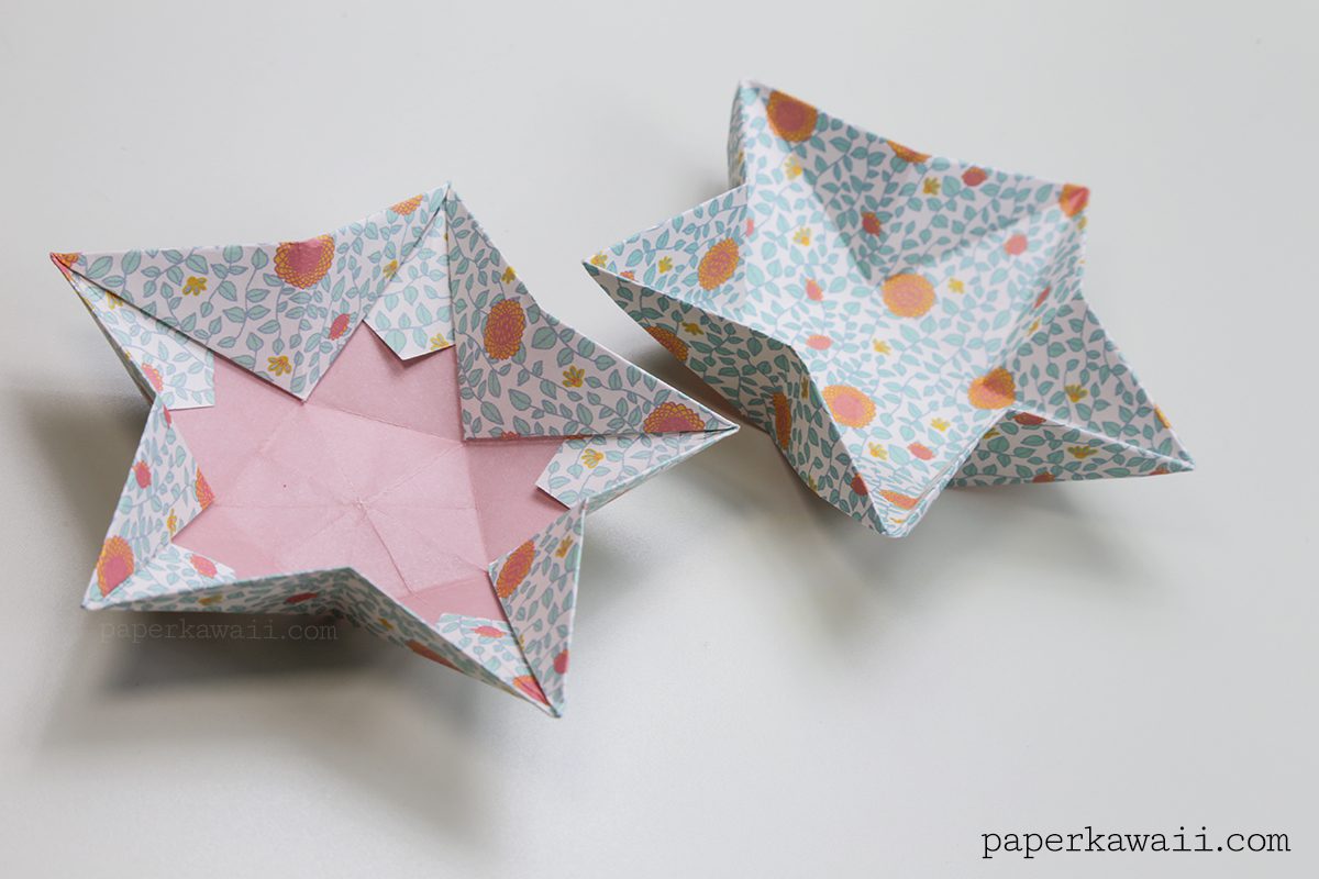 Origami Star Bowl Step By Step Instructions - Paper Kawaii