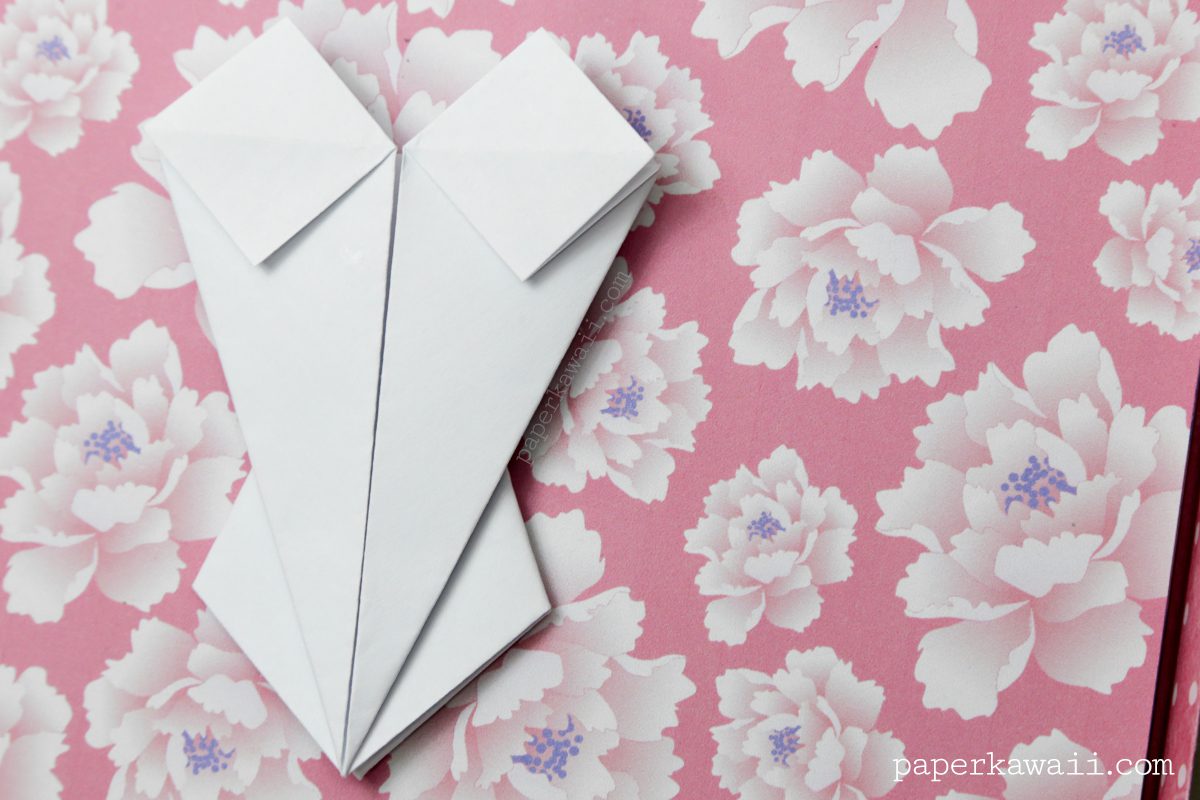 Origami Corset / Bodice Instructions - Paper Kawaii - #origami #corset #bodice #paper #crafts #diy #instructions