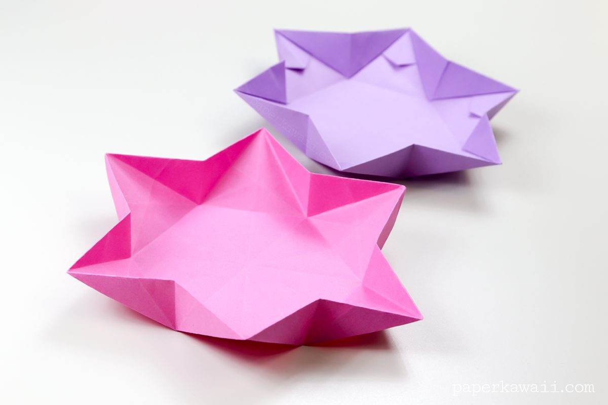 Learn how to make a hexagonal origami star dish