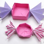round origami candy box instructions - #diy #crafts #origami #candy