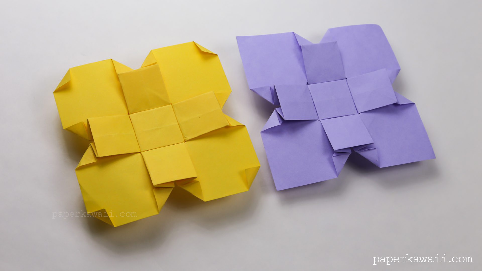 origami clover flower instructions #origami #diy #crafts #clover #flower