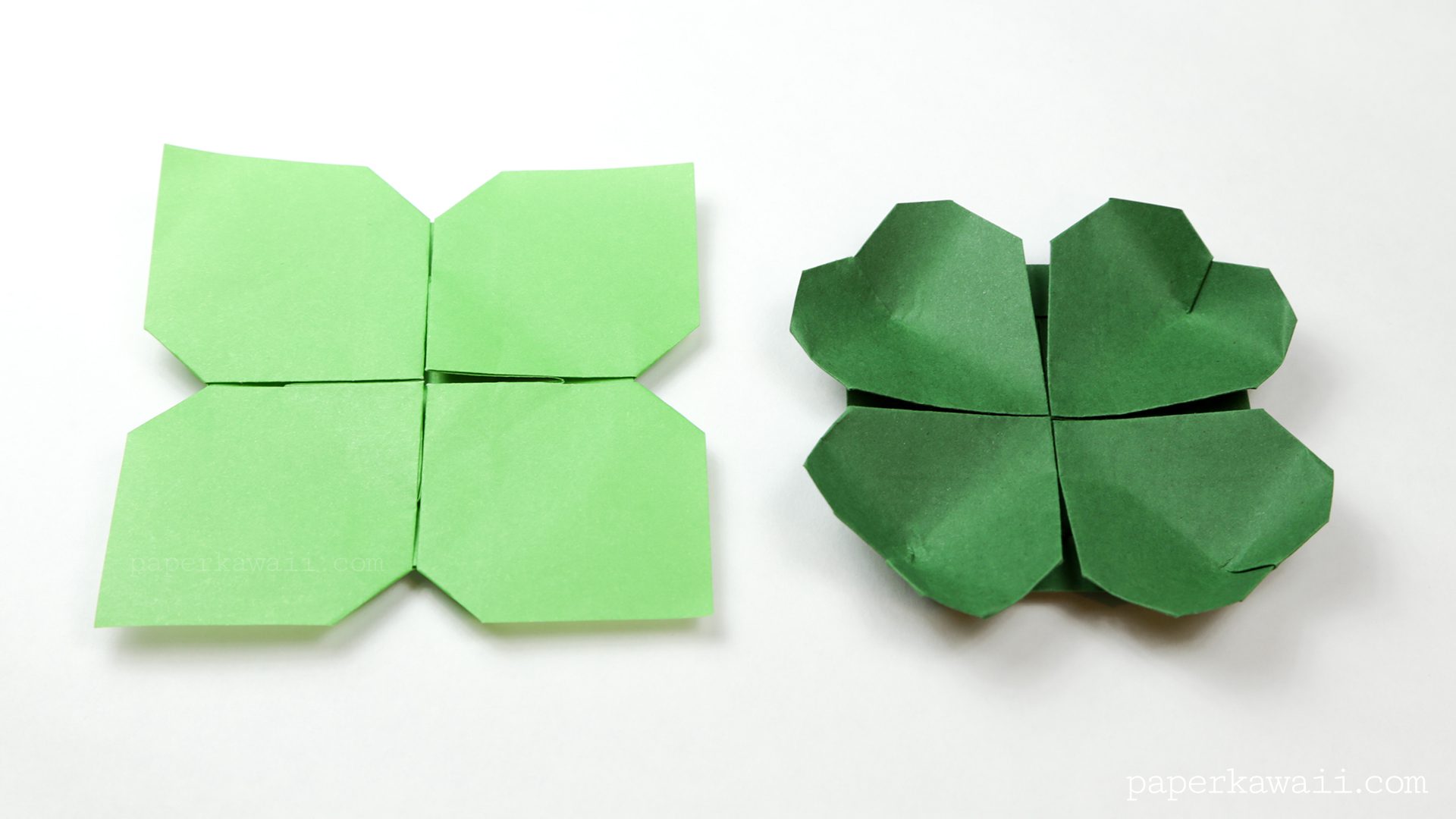 origami clover flower instructions #origami #diy #crafts #clover #flower