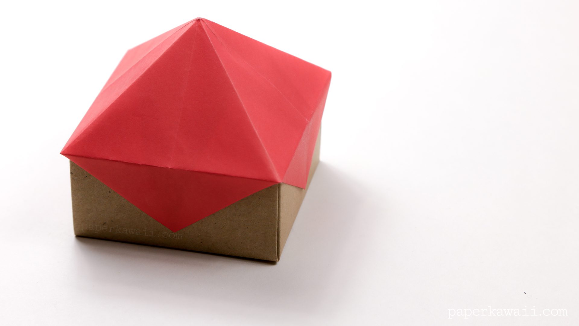 origami house box tutorial #origami #house #box #diy