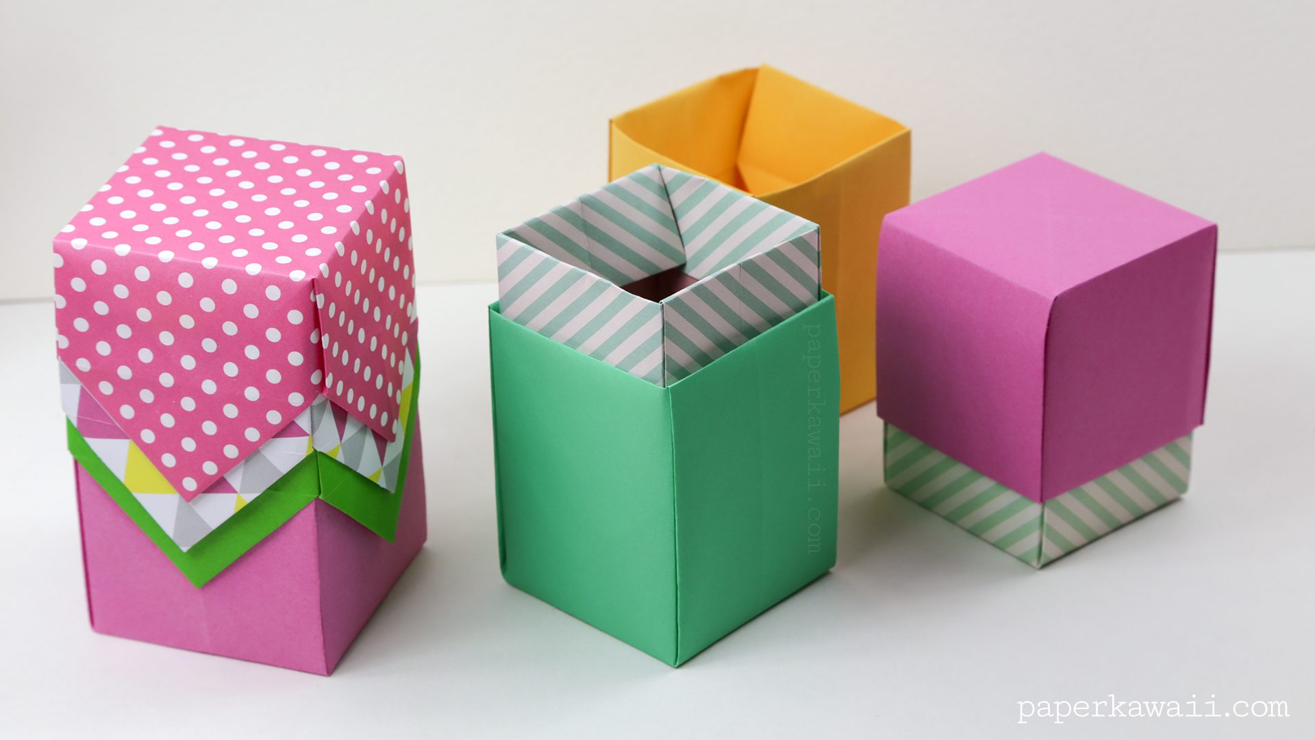 tall origami box or lid instructions #origami #crafts #diy