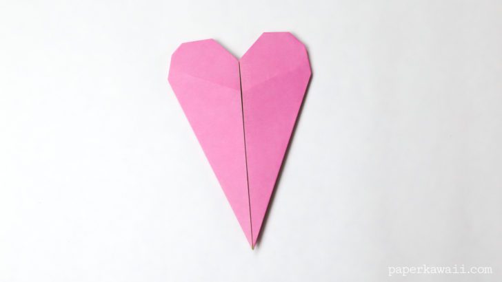 thin origami heart instructions