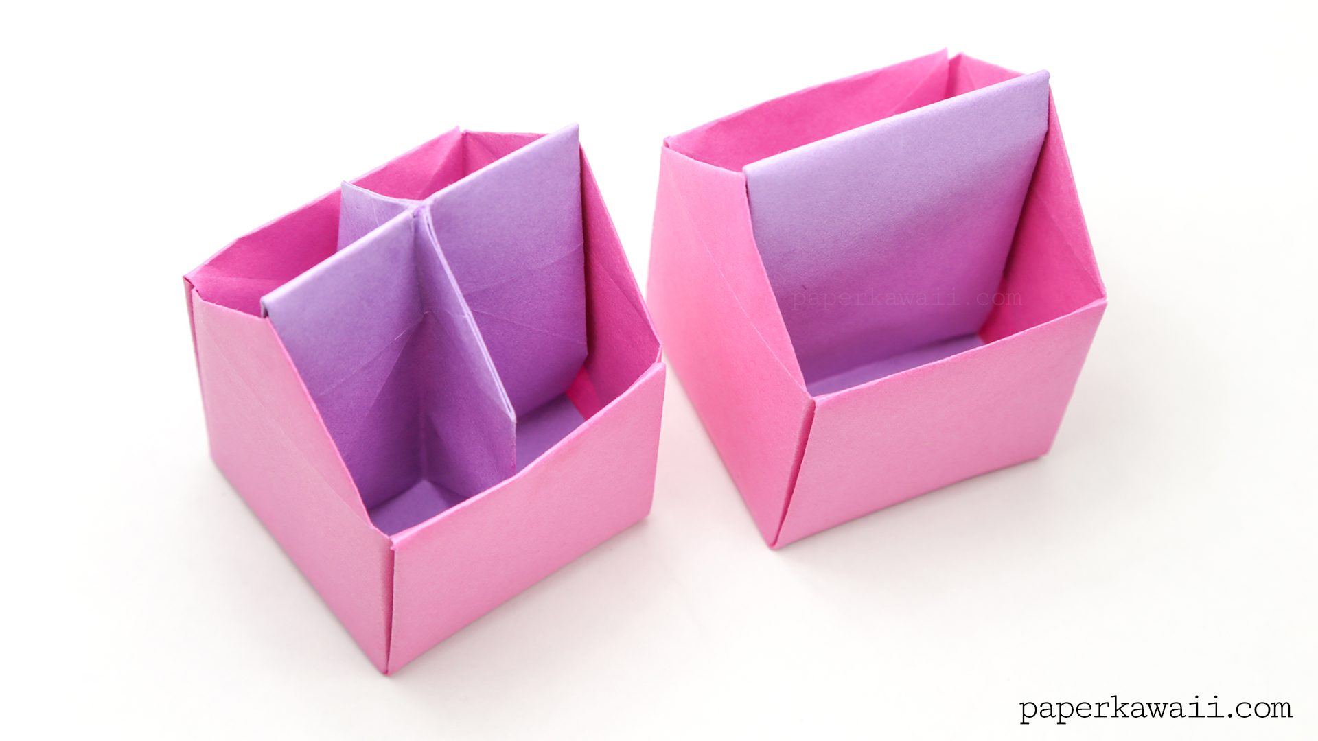 origami toolbox or pencil pot - tutorial #diy #origami #box #crafts