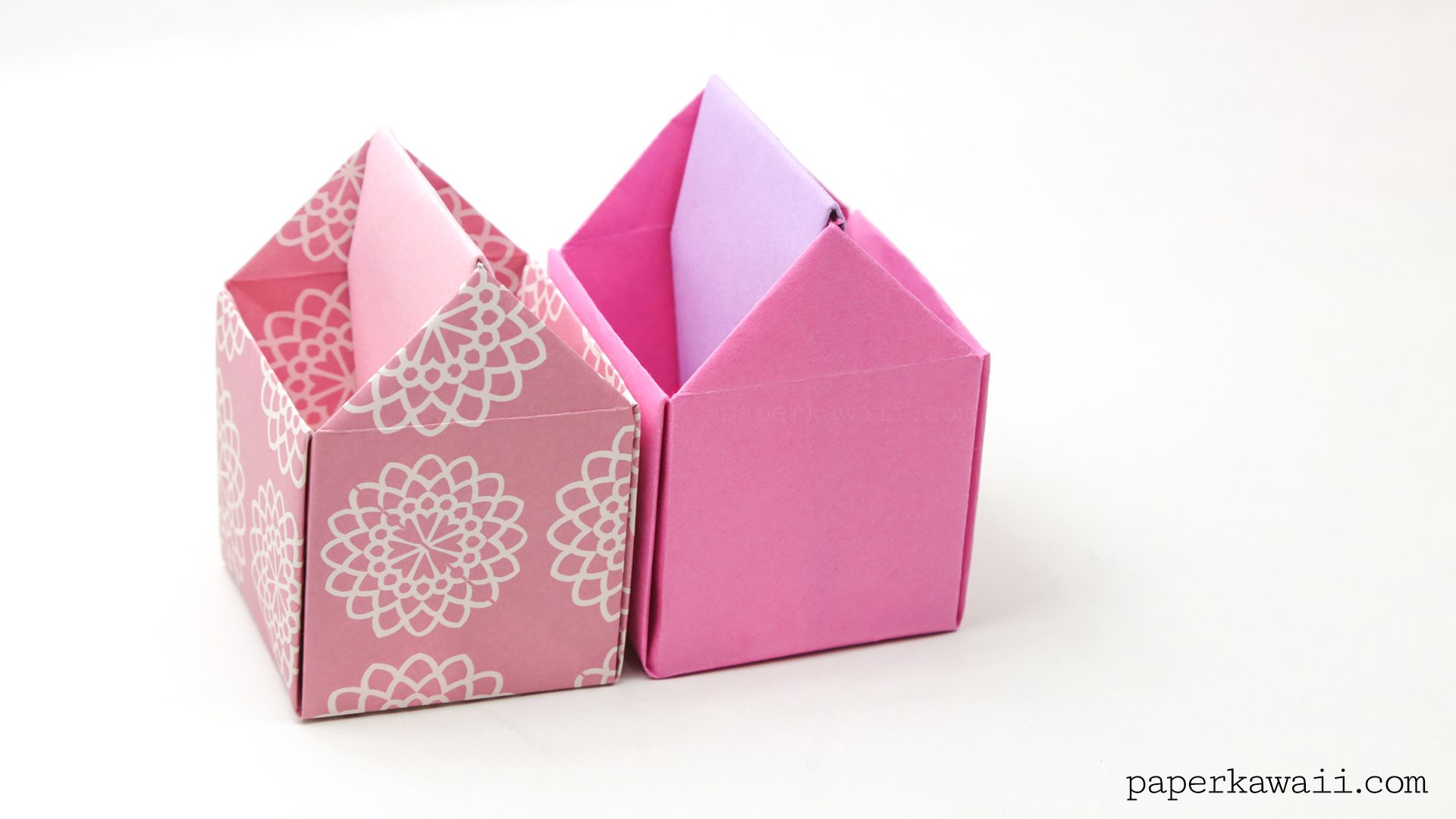 origami toolbox or pencil pot - tutorial #diy #origami #box #crafts