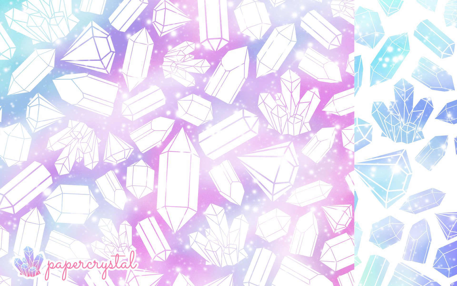 Free Printable Origami Paper - Crystal Galaxy Pattern