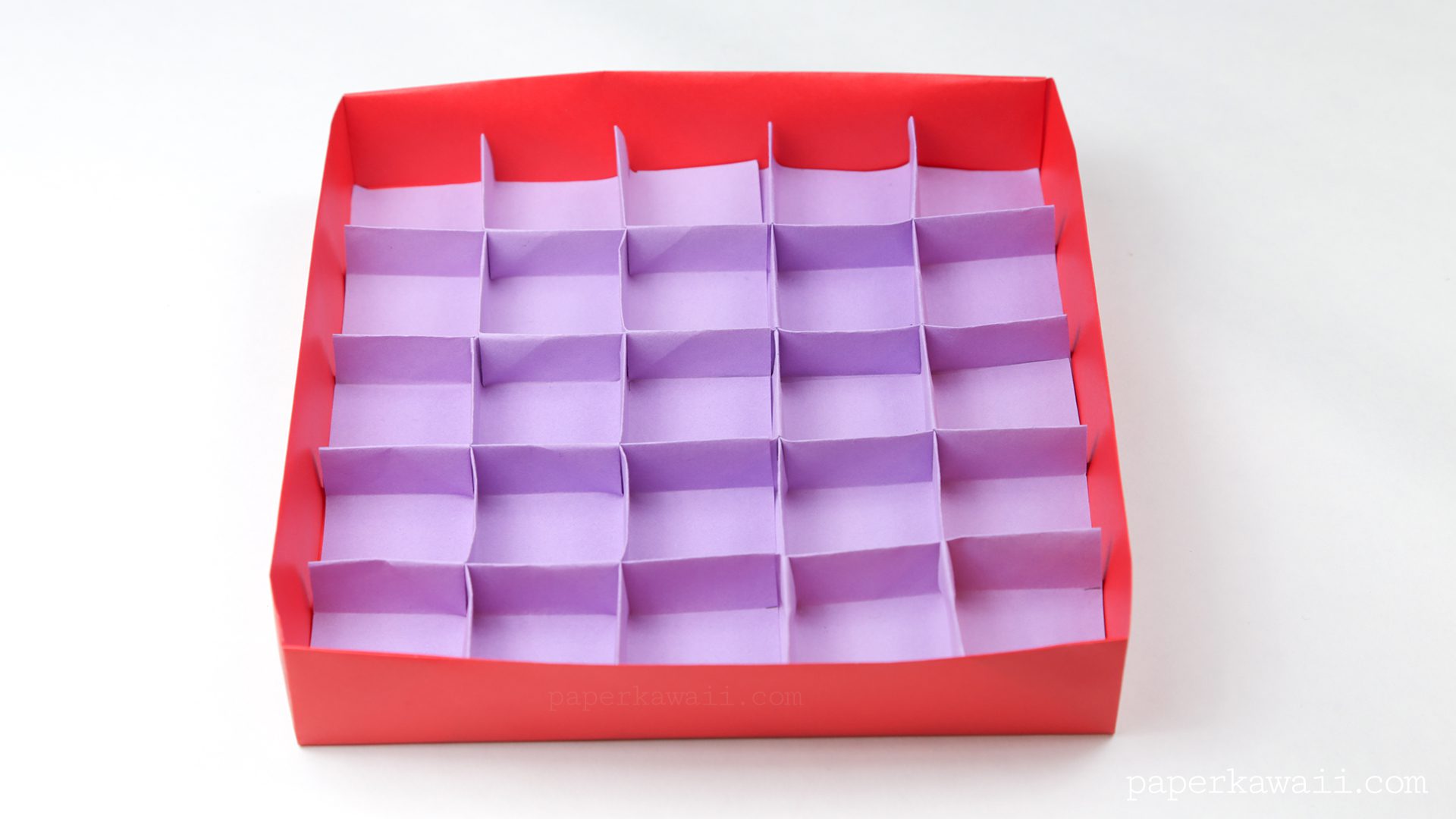 25 Section Origami Box Divider Instructions