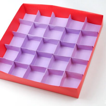 25 Section Origami Box Divider Instructions