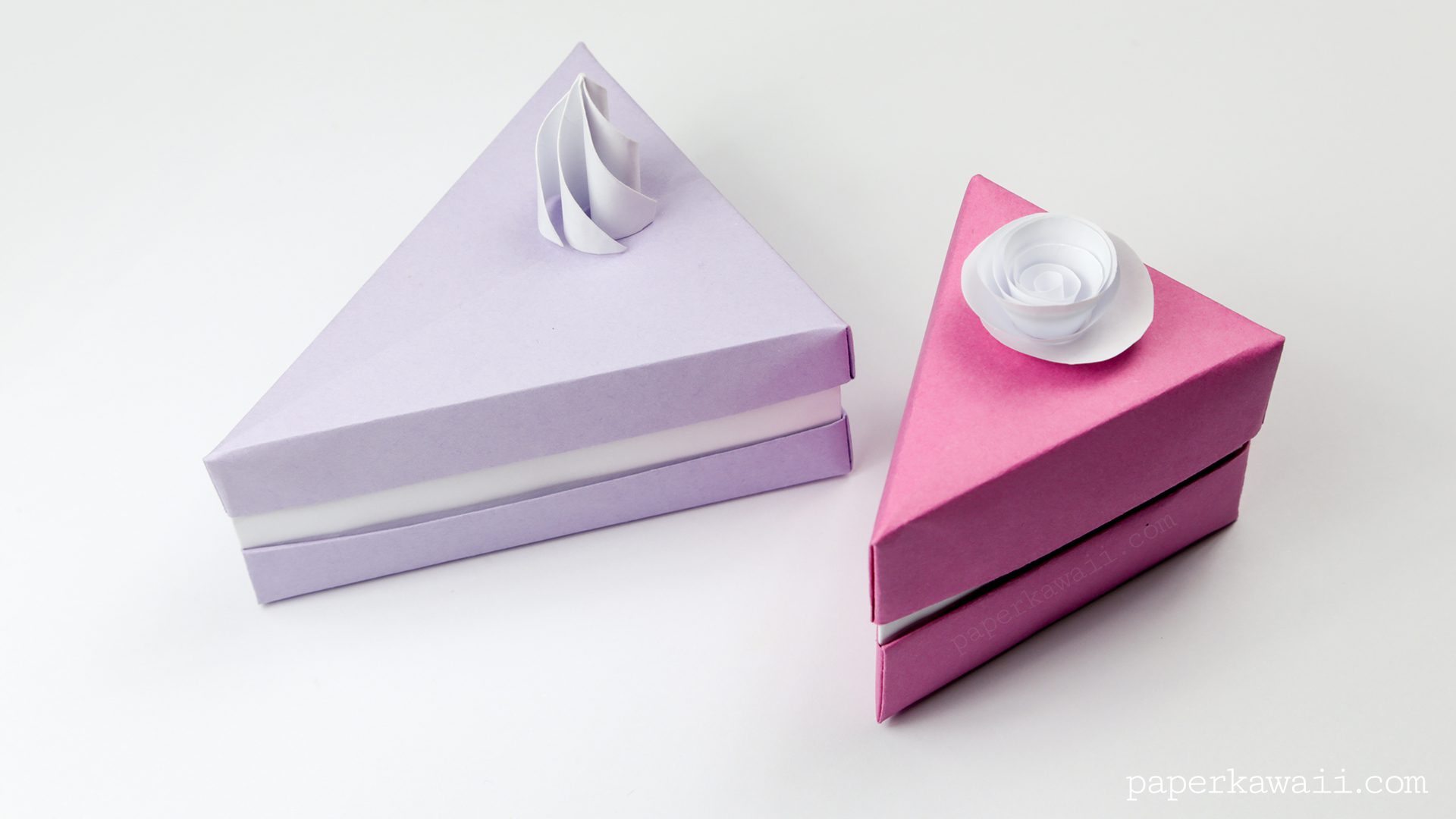 Origami Cake Slice Box Instructions