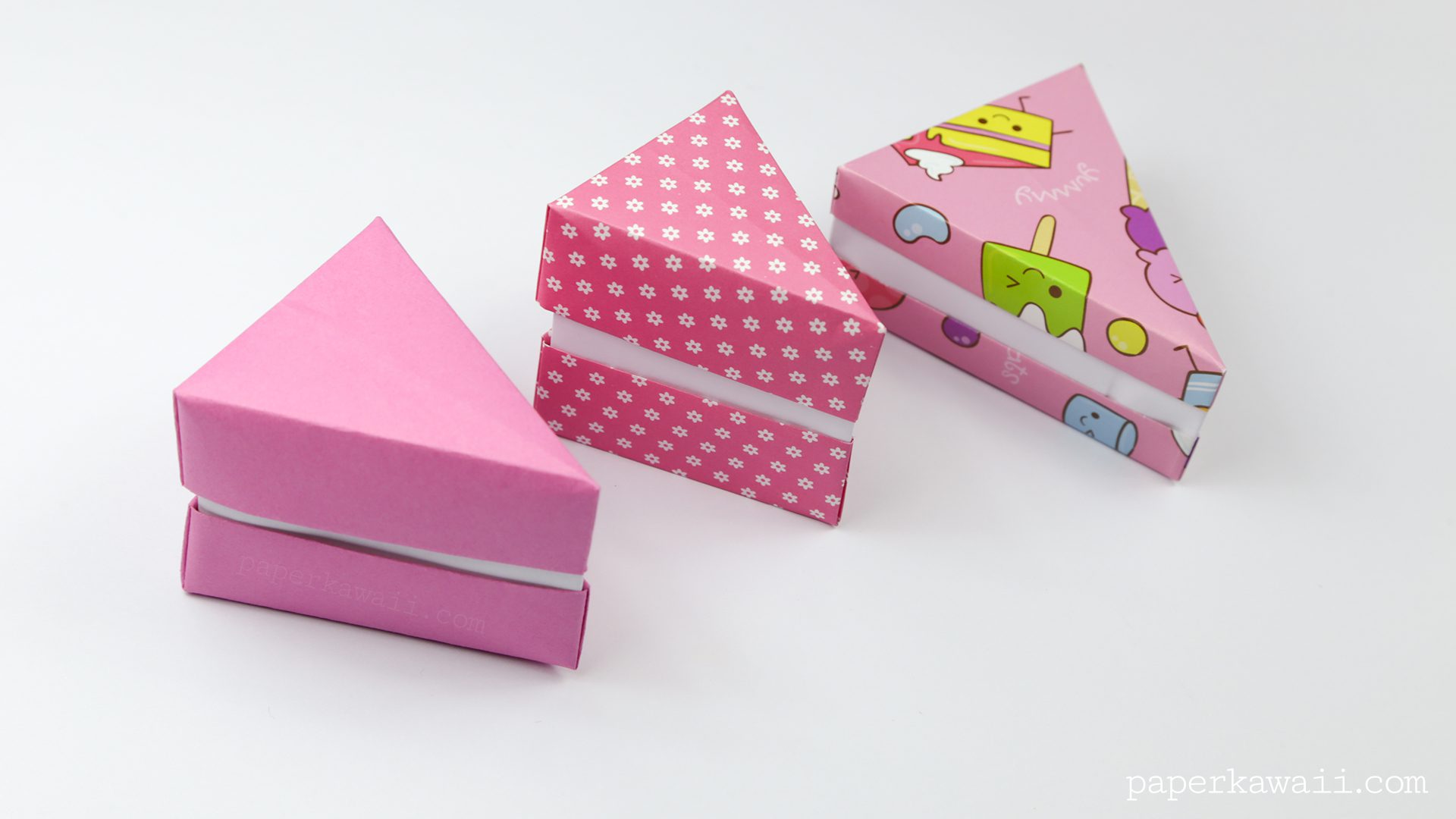 Origami Cake Slice Box Instructions