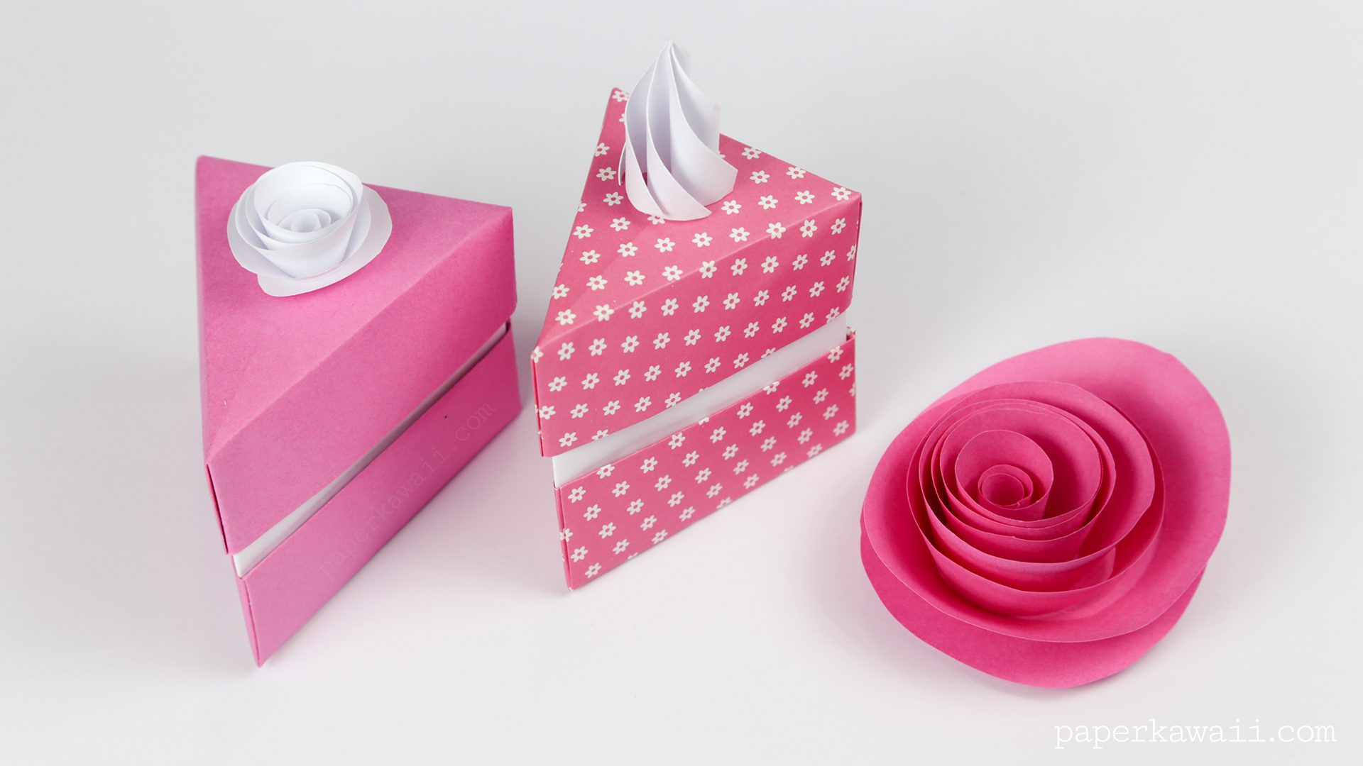 Origami Cake Slice Box Instructions