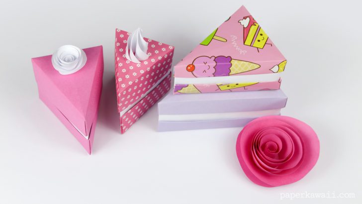 Origami Cake Slice Box Instructions