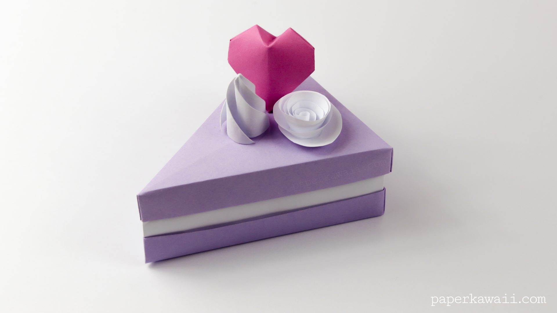 Origami Cake Slice Box Instructions