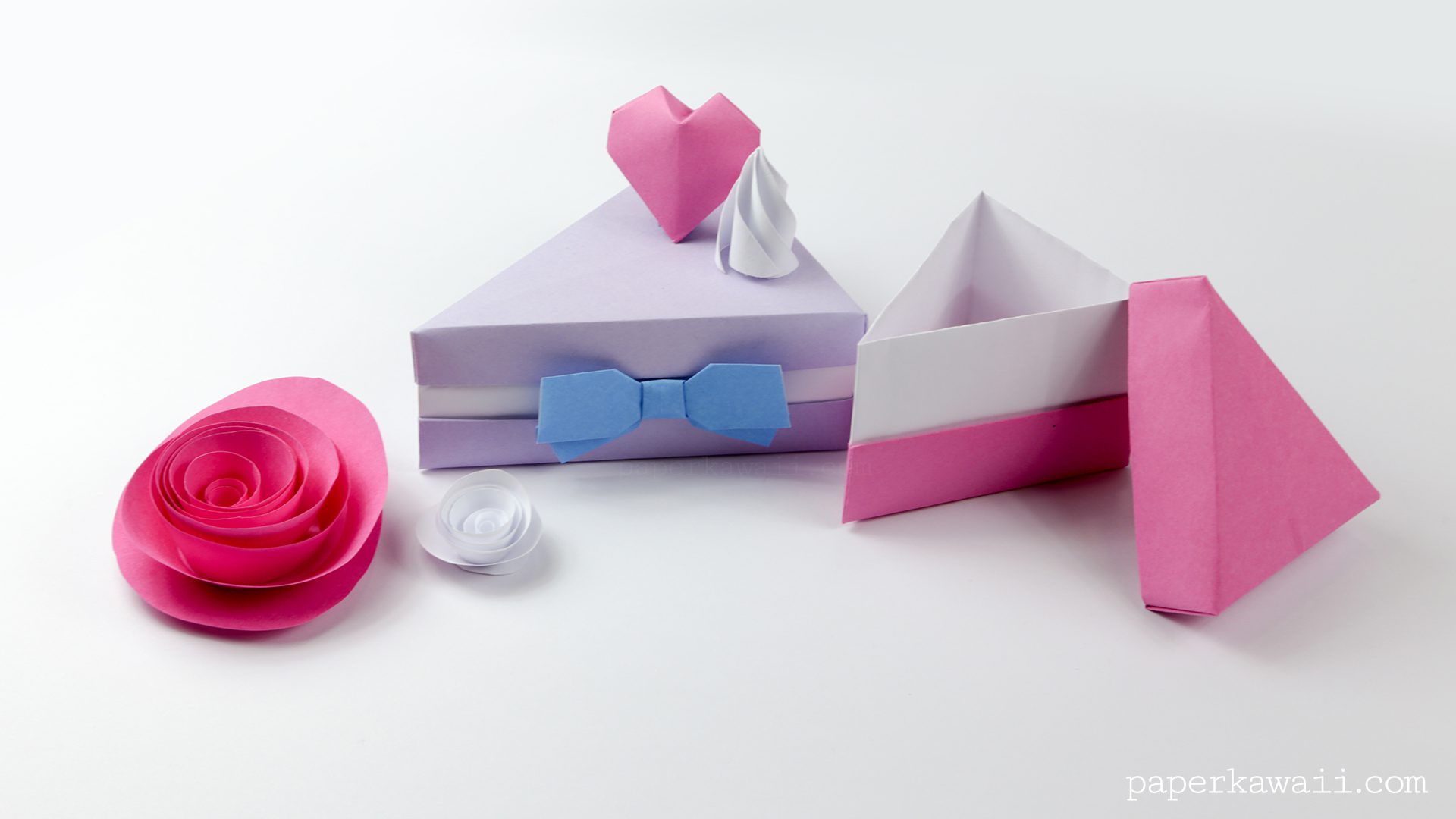 Origami Cake Slice Box Instructions