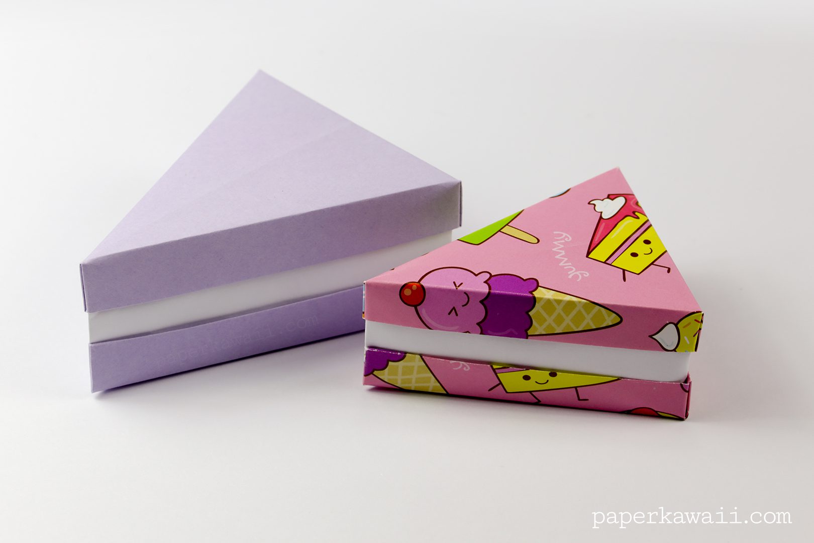 Origami Cake Slice Box Instructions
