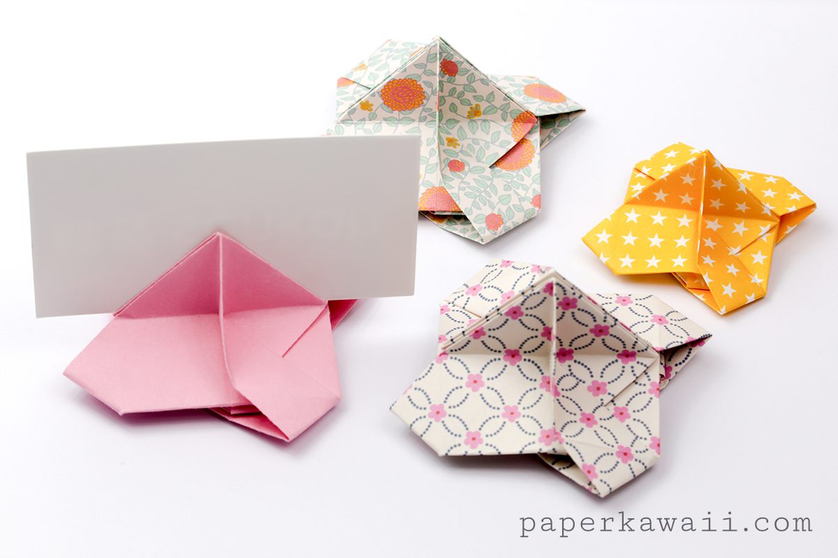 Origami Card Holder Instructions