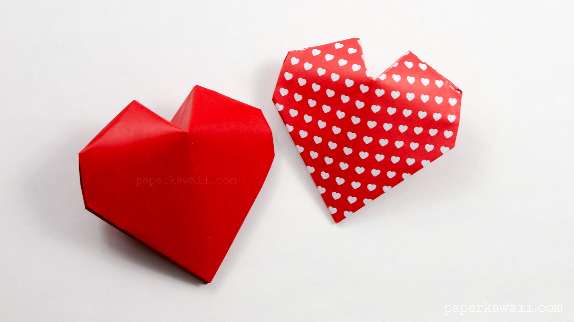 Origami 3D Puffy Heart Instructions