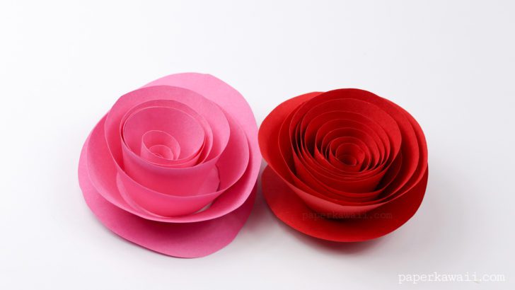 Easy Papercraft Rose Instructions - Paper Kawaii