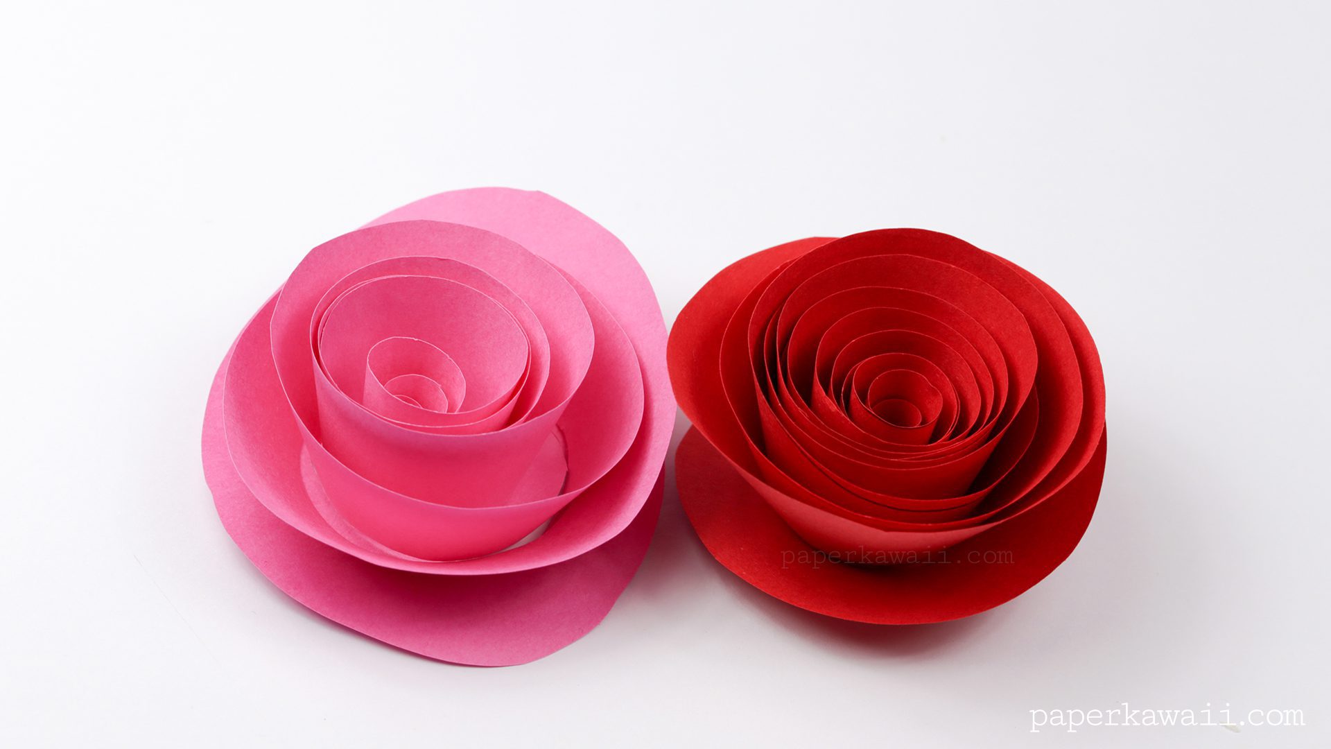 Easy Papercraft Rose Instructions  Paper Kawaii