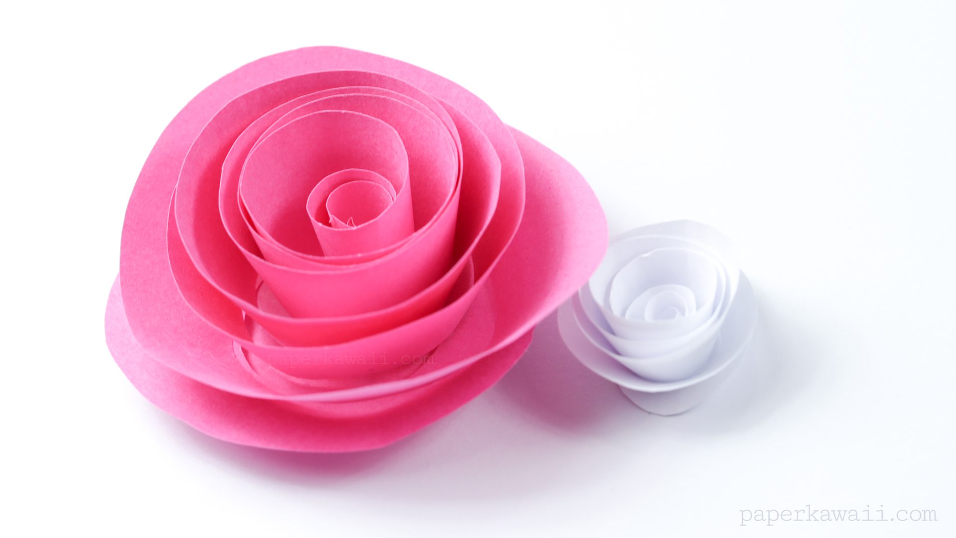 Easy Papercraft Rose Instructions - Paper Kawaii