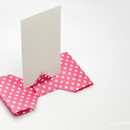 Origami Bow Card Holder Instructions
